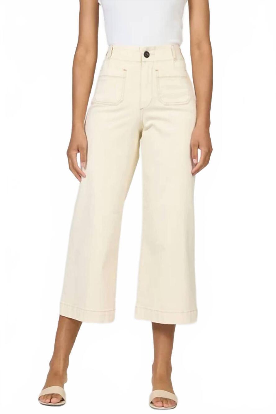 NEW DEAR JOHN DENIM audrey crop denim jeans in ivory